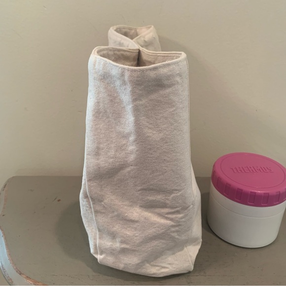 Canvas Lunch Bag And Thermos Container - Picture 3 of 8